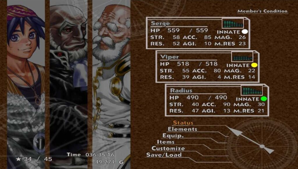 Chrono Cross Drużyna