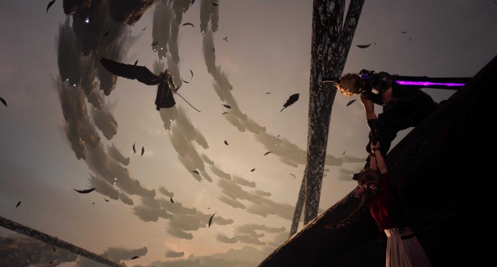 Cloud Aerith Sephirot Temple of the Ancients