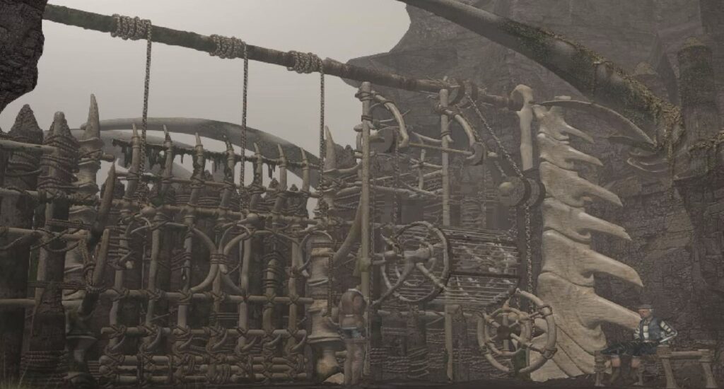 Kate and Hans at big door Syberia 2